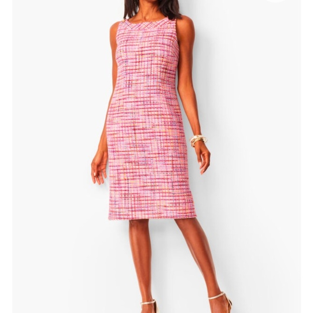 Talbots Petites Tweed Career Shift Dress